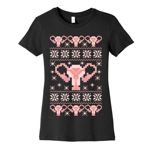 Uterus Sweater Pattern Womens T-Shirt