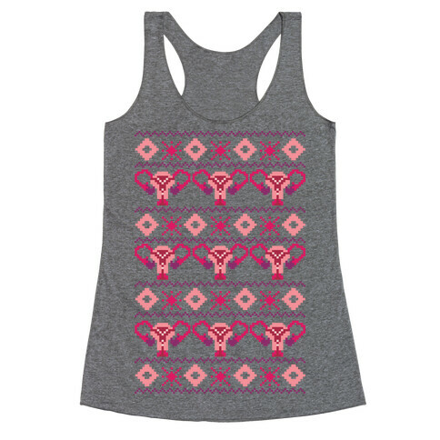 Cuterus Uterus Pattern Racerback Tank Top