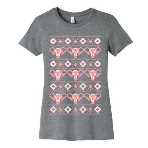 Cuterus Uterus Pattern Womens T-Shirt