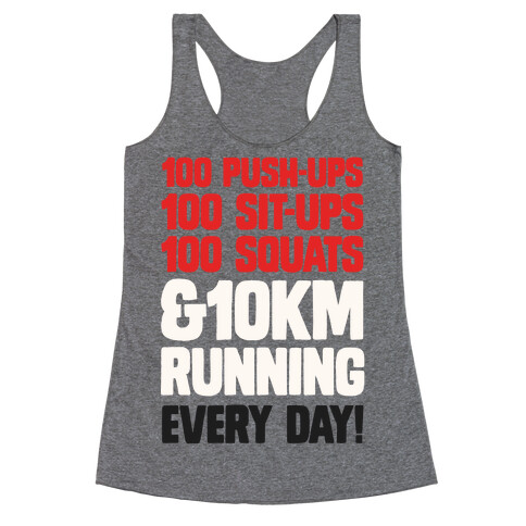 The Strongest Training Regime Racerback Tank Top