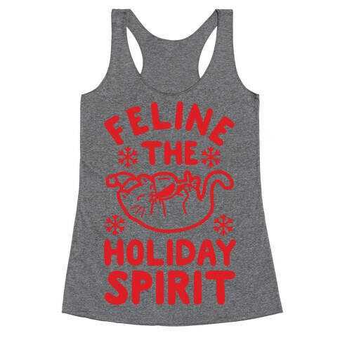 Feline the Holiday Spirit Racerback Tank Top