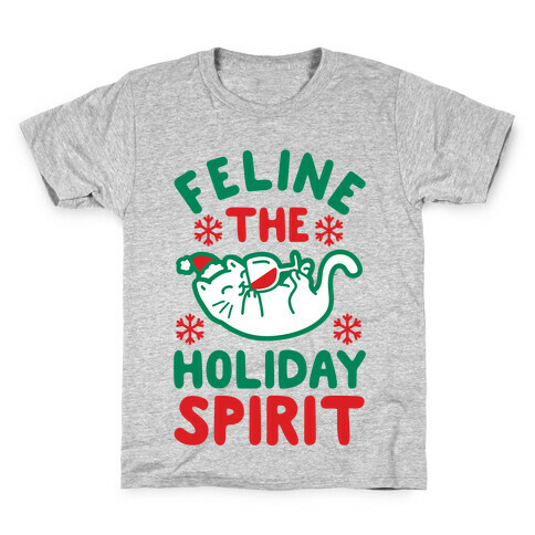 Feline the Holiday Spirit Kids T-Shirt