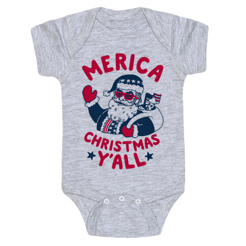 Merica Christmas Y'all Baby One-Piece