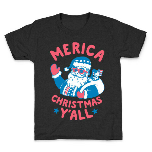 Merica Christmas Y'all Kids T-Shirt