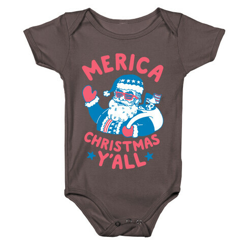 Merica Christmas Y'all Baby One-Piece