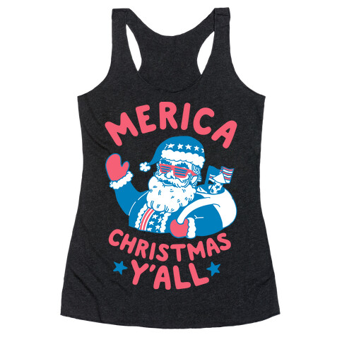 Merica Christmas Y'all Racerback Tank Top