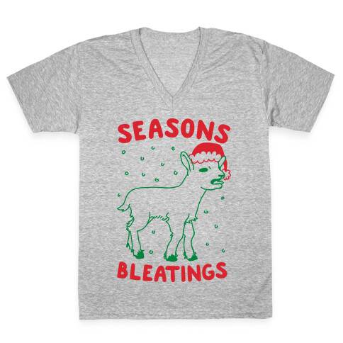 Seasons Bleatings  V-Neck Tee Shirt