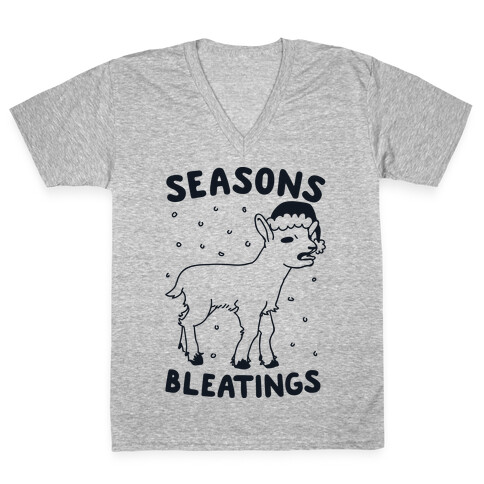 Seasons Bleatings  V-Neck Tee Shirt
