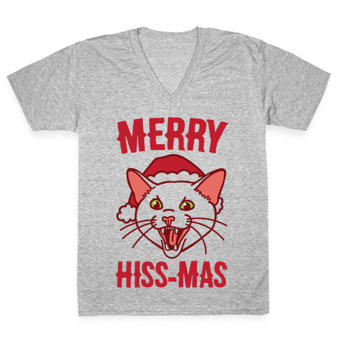Merry Hiss-mas V-Neck Tee Shirt