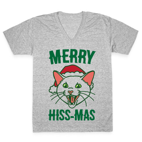Merry Hiss-mas V-Neck Tee Shirt