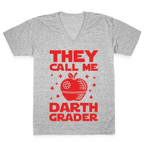 They Call Me Darth Grader V-Neck Tee Shirt