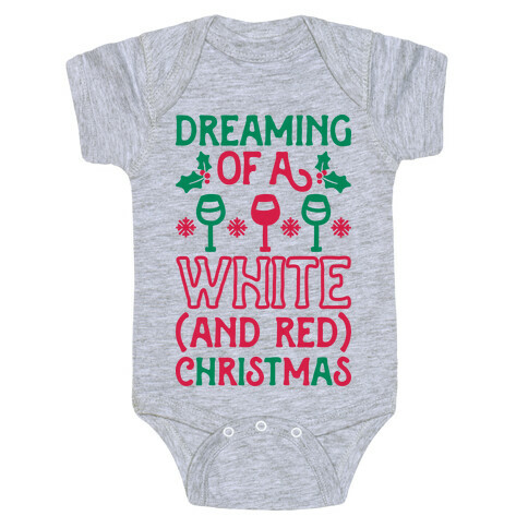 Dreaming Of A White (And Red) Christmas Baby One-Piece