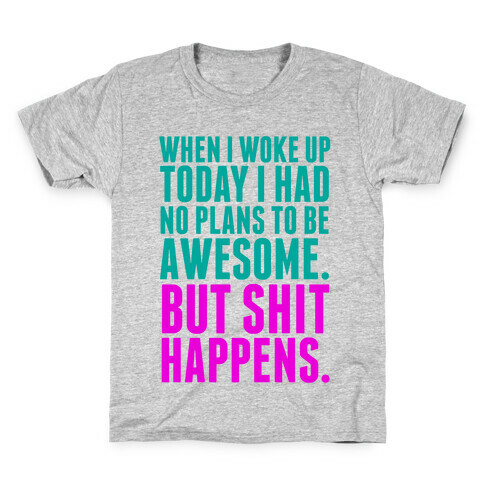 No Plans to Be Awesome Kids T-Shirt