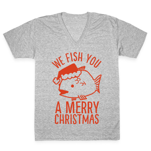 We Fish You a Merry Christmas V-Neck Tee Shirt