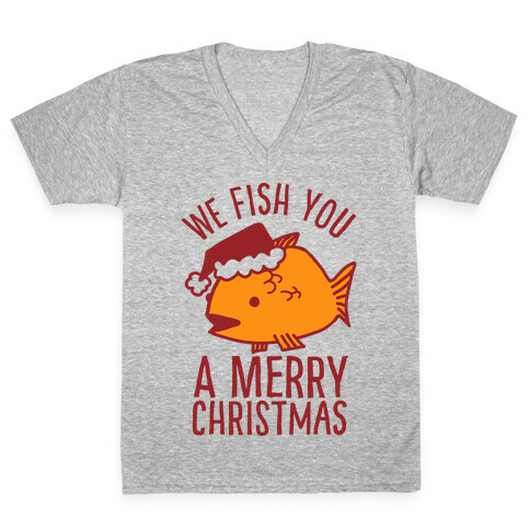 We Fish You a Merry Christmas V-Neck Tee Shirt
