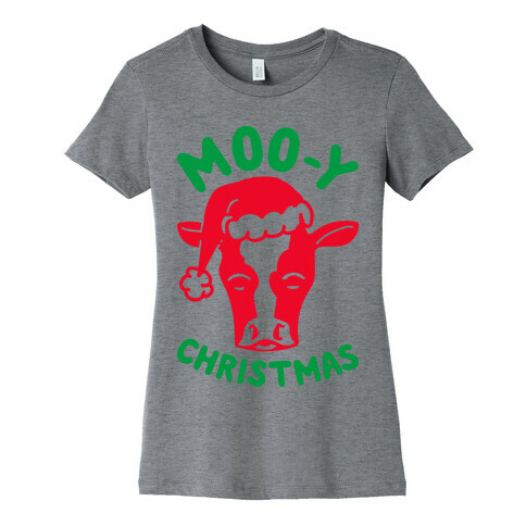 Moo-y Christmas  Womens T-Shirt