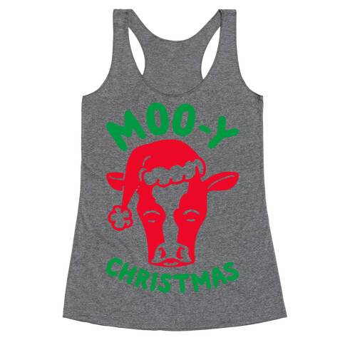 Moo-y Christmas  Racerback Tank Top