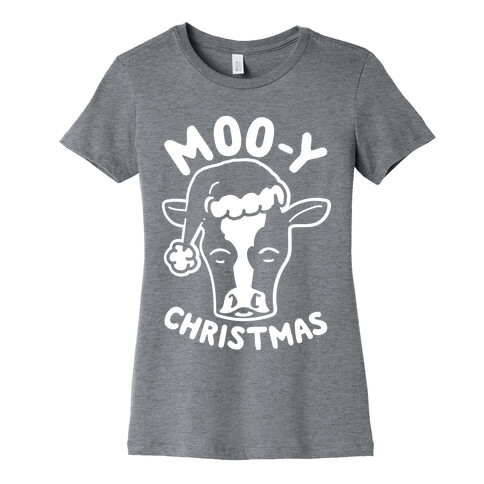 Moo-y Christmas  Womens T-Shirt