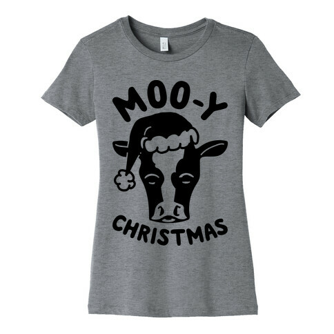 Moo-y Christmas  Womens T-Shirt