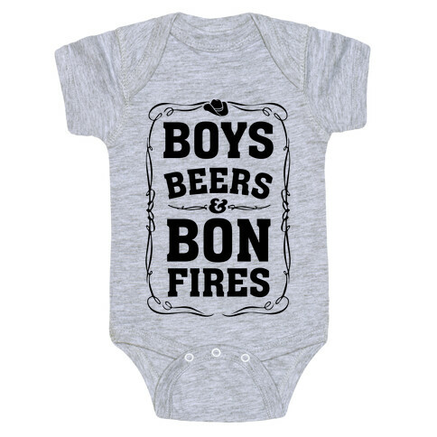 Boys Beers & Bonfires Baby One-Piece