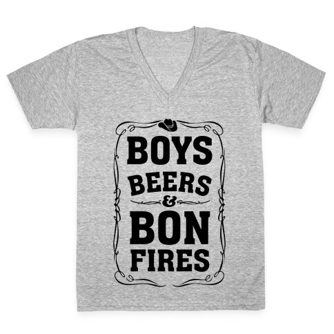 Boys Beers & Bonfires V-Neck Tee Shirt