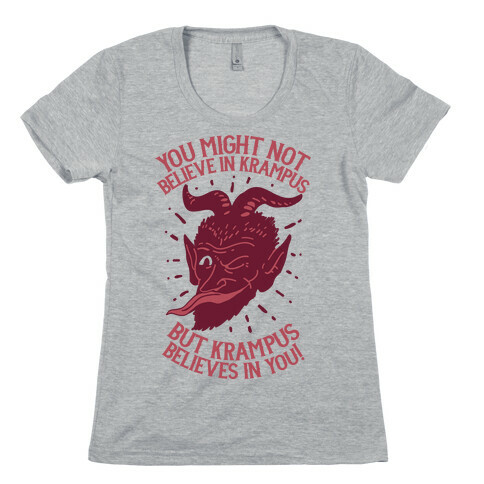 Krampus Believes in You Womens T-Shirt