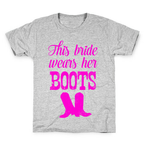 This Bride Wears Her Boots Kids T-Shirt