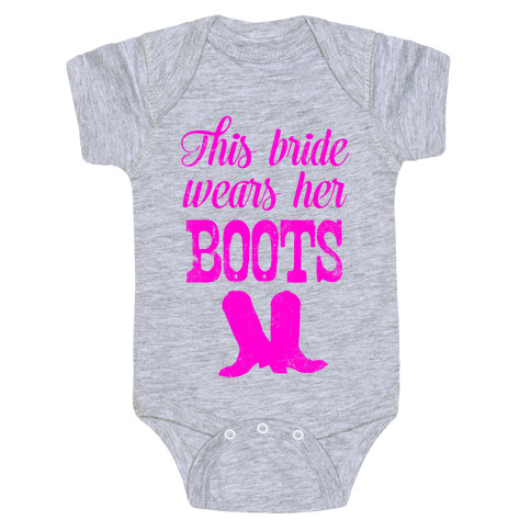 This Bride Wears Her Boots Baby One-Piece