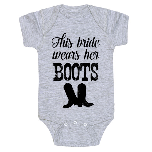 This Bride Wears Her Boots Baby One-Piece