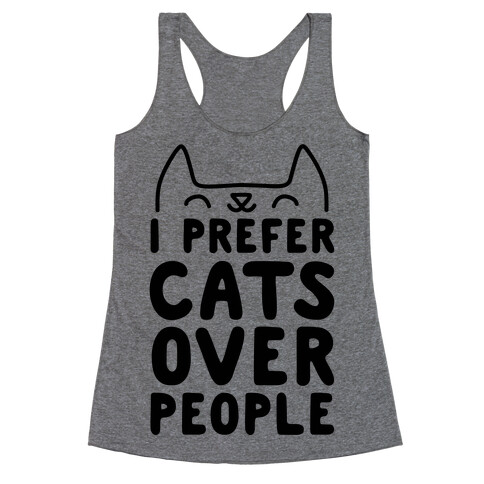 I Prefer Cats Over People Racerback Tank Top