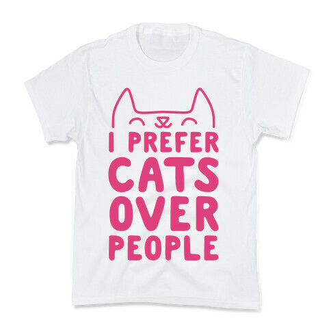 I Prefer Cats Over People Kids T-Shirt
