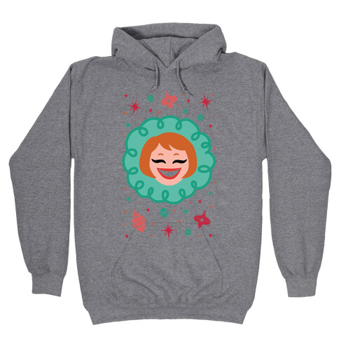 Vintage Snow Girl Hooded Sweatshirt