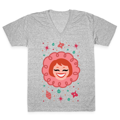 Vintage Snow Girl V-Neck Tee Shirt