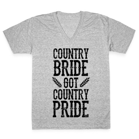 Country Bride V-Neck Tee Shirt