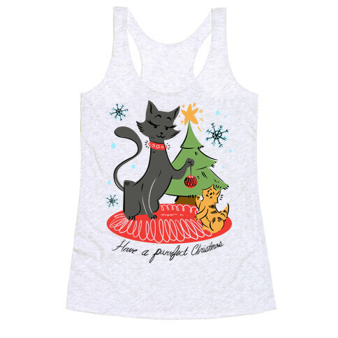 Have a Purrfect Christmas! Racerback Tank Top