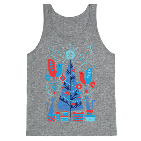 Vintage Christmas Tree Decorating Tank Top