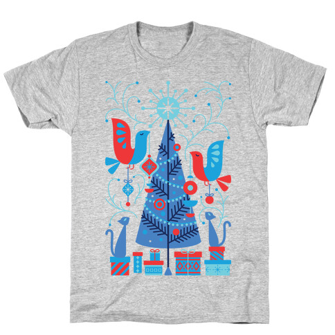 Vintage Christmas Tree Decorating T-Shirt