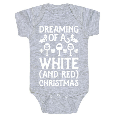 Dreaming Of A White (And Red) Christmas Baby One-Piece