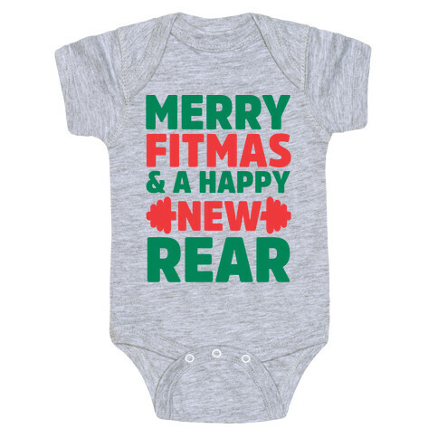 Merry Fitmas and a Happy New Rear Baby One-Piece