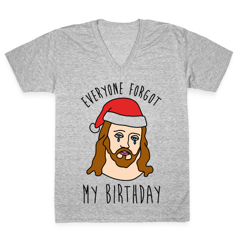 Everyone Forgot My Birthday V-Neck Tee Shirt