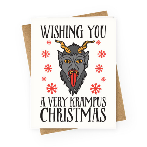 Wishing You A Very Krampus Christmas Greeting Card