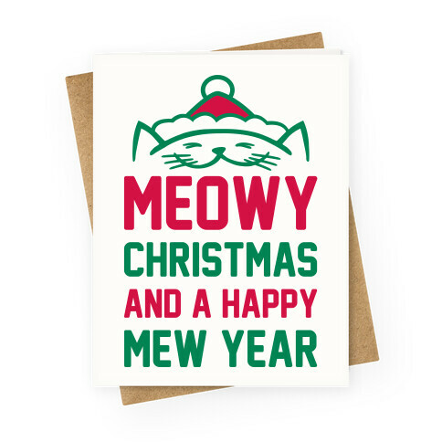 Meowy Christmas  Greeting Card