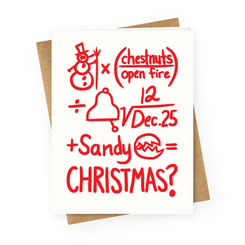 Christmas Equation Greeting Card