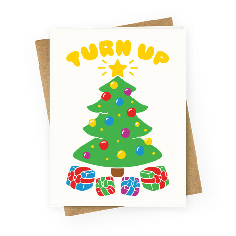 Turn Up Greeting Card