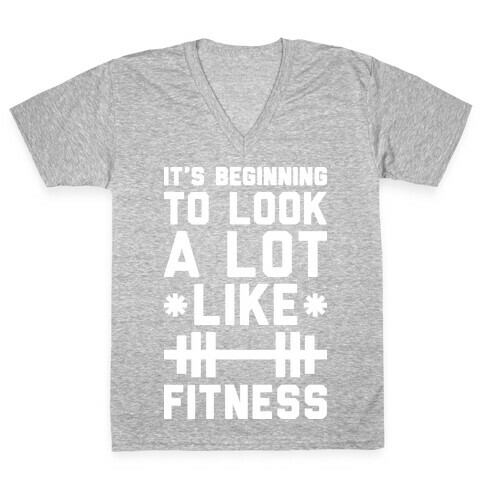 It's Beginning To Look A Lot Like Fitness V-Neck Tee Shirt