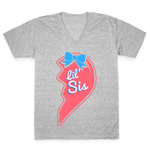 Lil' Sis - Big and Little Best Friends V-Neck Tee Shirt