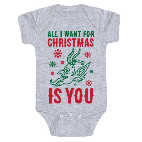 All I Want For Christmas Is You Krampus Baby One-Piece