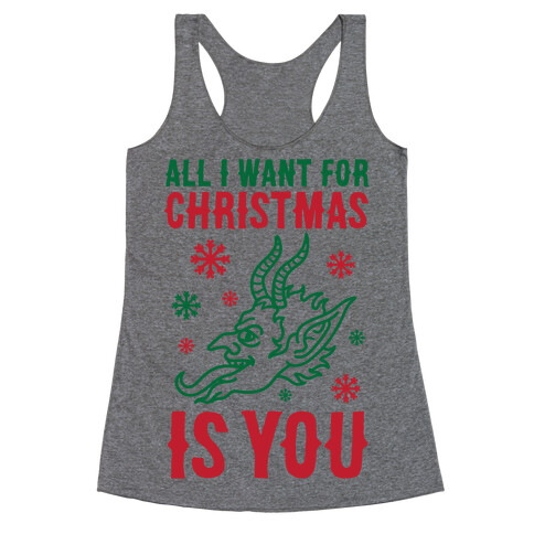 All I Want For Christmas Is You Krampus Racerback Tank Top
