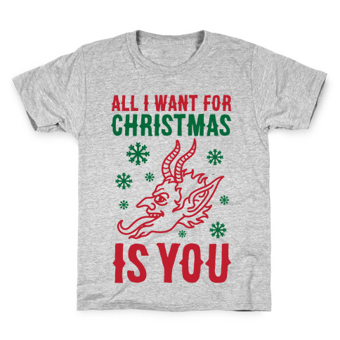 All I Want For Christmas Is You Krampus Kids T-Shirt