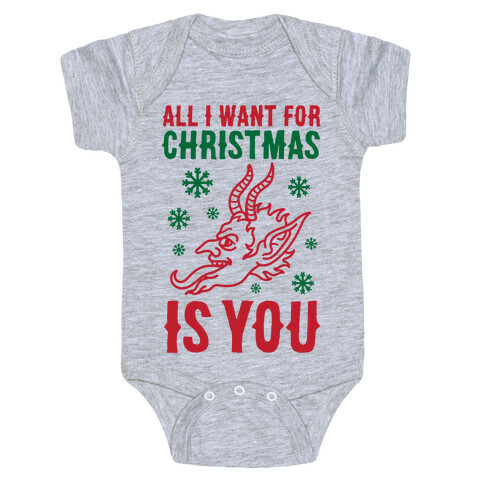 All I Want For Christmas Is You Krampus Baby One-Piece